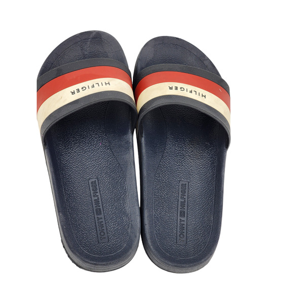 Tommy Hilfiger Slide Sandals Mens 8.5 Womens 10 Slip On Summer Preppy 90s Vibe - Picture 6 of 8